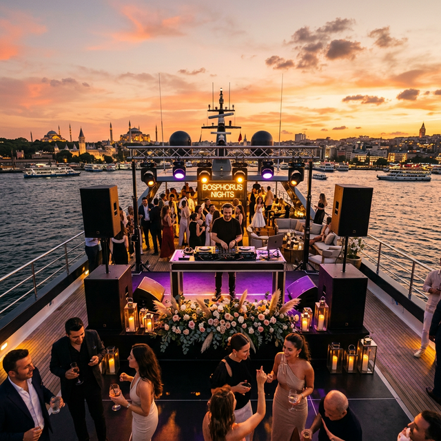 Luxury boat event on the Bosphorus