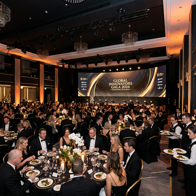 Corporate gala dinner with full production